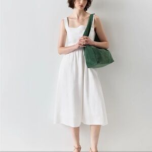 Women’s Quince White Dress 100% linen size M